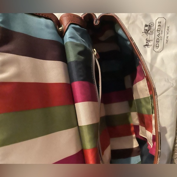 Coach Willis Brown Signature Canvas Tan Leather 65th Anniversary Crossbody Bag - Picture 6 of 12